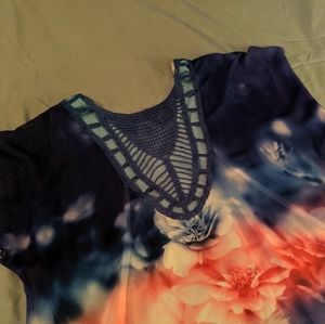 Short sleeve layered tunic